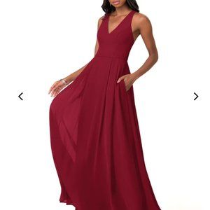 Floor Length Dress / Bridesmaid Dress / Event Dress / Wedding Dress-with pockets